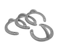 ABOOFAN 4 Pièces Crochet En Fer à Cheval En Fonte Cintres Patères Murales Crochets Décoratifs Manteau Porte-chapeau Western Porte-clés Patères Pour Mur Porte-manteau Mural Brun Foncé Fonte