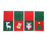 ABOOFAN 4 Pièces Ensemble De Couverts De Noël Boutonnière pour Hommes Porte-Badge D'identification Épingles d'anniversaire pour Femmes Arbre De Noël Plateau De Cacao Amovible Feutrine