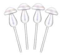 ABOOFAN 4 Pièces Globes à Arrosage Automatique Champignon en Verre 130ml | Usage Intérieur et Extérieur, Application Flexible, Hydratation Continue, Racines Robustes, Opération Simple