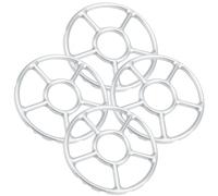 ABOOFAN 4 Pièces Grille auxiliaire pour cuisinière à gaz doublure de poêle wok réchaud support de cuisinière à gaz en métal support de pot de à Tôle galvanisée Silver