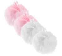 ABOOFAN 4 Pièces Houppette à Maquillage, Houppette pour Poudre, Coton, Boule Duveteuse, Portable et Compacte, pour Femmes, Usage Maison et Magasin Plusieurs styles