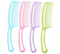ABOOFAN 4 pièces Lot de Peignes Ondulés Démêlants avec Manche Peignes Styling pour Cheveux Bouclés Léger et Portable pour Homme et Femme Sans Effort et Sûr pour Coiffage Quotidien