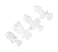 ABOOFAN 4 pièces Mini Bust Sculptures Set Resin Garden Statues with Faux Plaster Finish Detailed Mythology Figurines for Artistic Sketching and Home Decoration