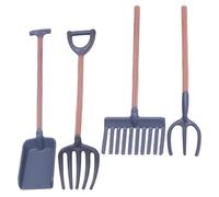 ABOOFAN 4 Pièces Mini Maison Décorative Outils Agricoles Miniature Réalistes Pelle Jardin Accessoires pour Maison De Poupée Scène Paysagère