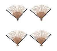 ABOOFAN 4 Pièces Monture Éventail Japonais Bois Structure Pliante pour DIY Artisanat Traditionnel Ribs Solides Écharde pour Fabrication Facile Éventails Portables