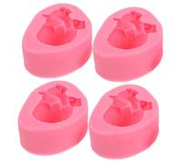 ABOOFAN 4 pièces Moule Silicone Forme Cœur Horrible pour Pâtisserie Halloween Lot de Antiadhésif Facile à Démouler Accessoire DIY pour Gâteaux et Fondants Festifs