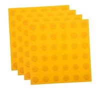 ABOOFAN 4 Pièces Pavé tactile en caoutchouc et plastique panneaux de sécurité dalles pour aveugles dalles jaunes panneau d'avertissement panneau routier aveugle PVC Yellow