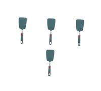 ABOOFAN 4 Pièces Pelle Mince En Silicone Spatule Flipper De Cuisine Spatules En Silicone Pour La Cuisine Vert Foncé Acier Inoxydable