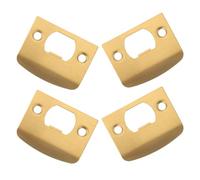 ABOOFAN 4 Pièces Plaque de Gâche Droite pour Serrure de Porte, Alignement | Acier Inoxydable Poli, Montage Trous et Vis, du Bruit, Chambre et Bureau