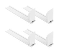 ABOOFAN 4 Pièces Poussoir Automatique pour Étagère de Supermarché avec Guide Intégré Système de Poussée pour Rayonnage Industriel et Commercial