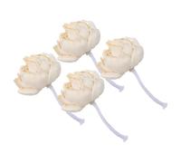 ABOOFAN 4 Pièces Reed Diffuser Peony Replacement Flowers with Wick Handmade Cotton Aroma Diffuser Refill for Home Fragrance and Decoration