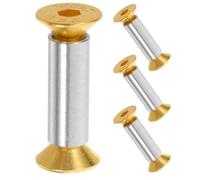 ABOOFAN 4 Pièces Rivets pour Manche de Couteau en Laiton, Lot de Fixation | Usage, Installation Facile, Finition Dorée, Accessoire DIY pour Assemblage et Amélioration Visuelle