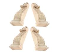 ABOOFAN 4 pièces Rustiques Massif pour Étagères Appliques Murales Peintables pour Décoration Intérieur et Mobilier