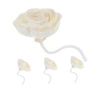 ABOOFAN 4 Pièces sans feu diffuseur de Fleurs avec mèche en Corde diffuseur de Parfum Floral Blanche
