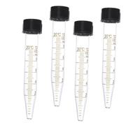 ABOOFAN 4 pièces Tubes Centrifuges Verre avec Bouchon et Gradués pour Laboratoire Biochimie et Biologie Moléculaire Lot