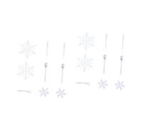 ABOOFAN 48 Pcs en Plastique Glaçon Ornement Flocon De Neige Pendentif Transparent Ornements Décoration Décor Hiver Cristal Noël Bricolage Pays des Merveilles Verre pour