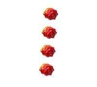 ABOOFAN 4pcs Boucles D'oreilles Pendentif DIY en Plastique Rouge Forme Fleur, Accessoire Semi-finition pour Création de Bijoux Faits Main, Design Innovant et Élégant Style Aléatoire
