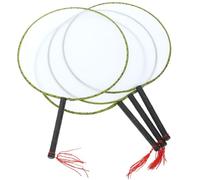 ABOOFAN 4pièces Éventails Vierges à Peindre Loisirs Créatifs Diy Pour Garçon Fille Fan Soie Blanche Pour Peinture Manuelle Et Apprentissage Artistique