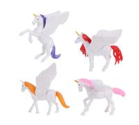 ABOOFAN 4pièces Lot de Figurines Miniatures Cheval Zodiaque Chinois Décorations Année Cheval Chance Feng Shui Pendaison Crémaillère
