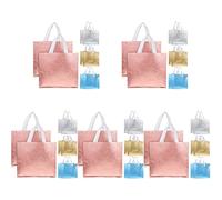 ABOOFAN 5 Ensembles Fourre-Tout À Vêtements Grands en Filet De Jute Fourre-Tout Moyen Brillant Non Tissé D'Épicerie De Courses 8 pièces * 5