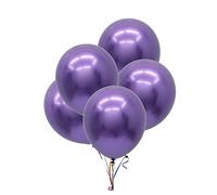 ABOOFAN 5 pièces Ballons Latex Métalliques Lot de Décorations pour Anniversaire et Mariage Profond Décor Photo Intérieur et Extérieur Sûrs et Adaptés Aux