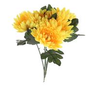 ABOOFAN 5 Pièces Chrysanthème Artificiel Fausses Fleurs pour L'artisanat Fleurs De Chrysanthèmes d'automne Artificielles Fausses De Chrysanthème Faux Soucis Jaune Plastique
