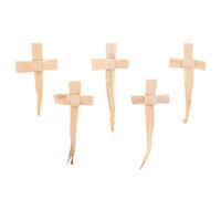 ABOOFAN 5 Pièces Croix Murale Chrétienne en Feuilles de Maïs Beige, Décor Rustique et Élégant, Fabriquée la Main, pour Cérémonie D'église et Décoration Murale Stable