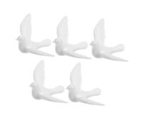 ABOOFAN 5 Pièces Modèles d'oiseaux Réalistes Figurines De Colombe Miniatures Petit Pigeon en Résine Décor Maison De Poupée Accessoires Miniatures Décorations De Jardin Miniatures