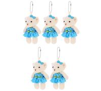 ABOOFAN 5 Pièces Petit Ours en Peluche Mini Bleu pour DIY et Paquet à Main | Cloth et Peluche, Figurine Compacte Légère, Décor Pendentif pour Bouquets, Mini Jeux, Histoire Ours