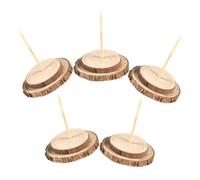 ABOOFAN 5 Pièces Support en Bois Beige, Stabilité de Table | Base Solide à Finition Bois , sans Oscillation, Adaptée aux Mini Arbres et Faux Sapins, Cheminée ou Événements