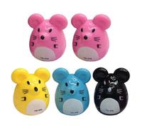 ABOOFAN 5 Pièces Taille-crayon Souris Adorable en Plastique pour Élèves | Modèle Créatif, Protège les Lames, Se Transporte Facilement, Range la Mine, Maison et ouleur Aléatoire