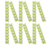 ABOOFAN 50 Bâtonnets de Barbe à Papa en Papier Alimentaire 30 X 10 MM Rayés Vert Blanc Compatibles Machines Automatiques Accessoires Hygiéniques pour Fêtes et Événements Commerciaux