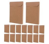 ABOOFAN 50 pièces Boîte de Rangement Carton Kraft pour Cartes Enveloppes Expédition Robustes Boîte de Rangement et Portable pour Photos Documents et Surface Blanche Personnalisable