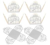 ABOOFAN 50 Pièces Boîtes en Papier Argentées pour Cupcakes et Chocolats, Plateau D'emballage Élégant Motif Ajouré pour Mariage et Fête, pour Bonbons et Petites Douceurs