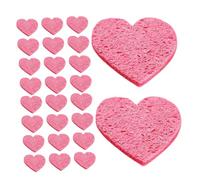 ABOOFAN 50pièces Éponges Compressées Forme De Cœur Pour Nettoyage Visage Éponges Nettoyantes Réutilisables Exfoliation Douce Pour Peau Sensible Et Voyage