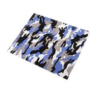 ABOOFAN 5pcs Feuilles de Vinyle de Transfert Thermique Camouflage Bleu en Pu pour Décoration et Logos sur T-shirts et Tissus Non Tissés, pour DIY
