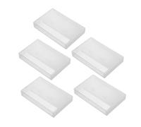 ABOOFAN 5pièces Organisateur De Cassettes Plastique Translucide Boîte De Rangement pour Cassettes Cristaux Et Petits Objets Décoration Rétro