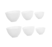 ABOOFAN 6 pièces Bol Silicone pour Soins Du Visage Bols Multifonctionnels Anti-odeur et Incassables Petite à Large pour Mélange de Masques DIY et Soins Capillaires Quotidiens