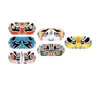 ABOOFAN 6 Pièces Cache Webcam D'ordinateur Coulissant, Cache Adhésif pour Webcam en Abs, Motif Visage D'opéra de Pékin, pour Appareils Électroniques et Téléphone, Léger et Robuste,