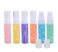 ABOOFAN 6 pièces Flacons Verre avec Spray et Roll Huiles Essentielles et Parfums Bouteilles Cosmétiques Étanches de Couleurs avec Couvercle Blanc pour Échantillons et Voyage