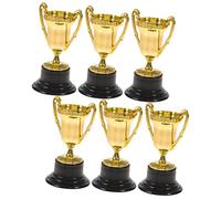ABOOFAN 6 Pièces Mini-trophée Trophée Sportif Enfants Cotillons du Concours Coupe du Trophée Dor Trophée en Métal Doré Trophée du Concours Petits Trophées Trophée Football Plastique
