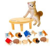 ABOOFAN 6 Pièces Ornement de poupée Shiba inu Statue de Miniature Garniture de Voiture bouda Decoration Interieure décoration intérieure des modèles décoration de Bureau Chiot chenil