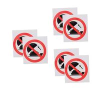 ABOOFAN 6 Pièces Pas de tactile Autocollants d'alerte de sécurité ne touchez pas l'autocollant avertissement stickers