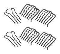 ABOOFAN 6 pièces Peignes Latéraux Noirs pour Femmes Fourche U pour Coiffures Élégantes Accessoires Updo avec Dents Ondulées Antidérapantes Épingles Volumisantes Polyvalentes pour Chignon