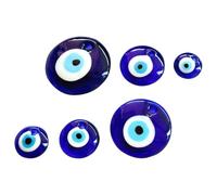 ABOOFAN 6 Pièces Pendentifs Œil Maléfique en Verre Bleu pour Fabrication de Bijoux, Accessoires Légers pour Collier, Bracelet et Création Personnalisée Lors de Mariage