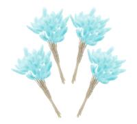 ABOOFAN 60 Queues de Lapin Séchées Naturelles Bleu Clair Bouquet D’Herbe Pampa Séchée 60 Pièces Décoration de Mariage Centre de Table et Décor Intérieur Maison pour Composition de Fleur
