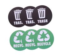 ABOOFAN 6pièces Autocollants De Tri Des Déchets Étiquettes Pour Poubelles Stickers Étanches Pour Maison Bureau Et Lieux Publics Faciles à Appliquer Comprendre