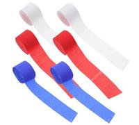 ABOOFAN 6pièces Lot de Papier Crépon Colorés pour Décoration Fête Anniversaire Mariage Blanc Rouge Bleu Roi