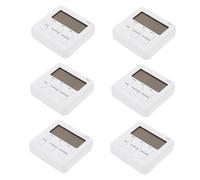 ABOOFAN 6pièces Minuterie Numérique Silencieuse De Cuisine Minuterie Magnétique avec Alarme Lumineuse Chronomètre De Bureau Multifonction pour Cuisine Étude Et Bureau Facile à Utiliser