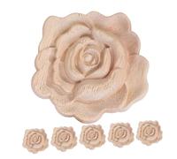 ABOOFAN 6pièces Stickers Muraux Vigne De Rose Décalcomanie Dentelle De Fleurs Transferts Floraux pour Meubles Applique Sculpté Accessoires De Chambre Décoration Murale De Fond Stickers